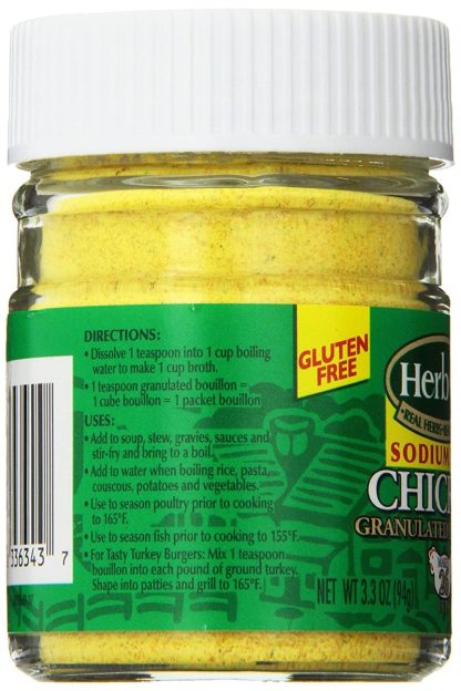 HERB OX: Sodium-Free Chicken Granulated Bouillon, 3.3 oz