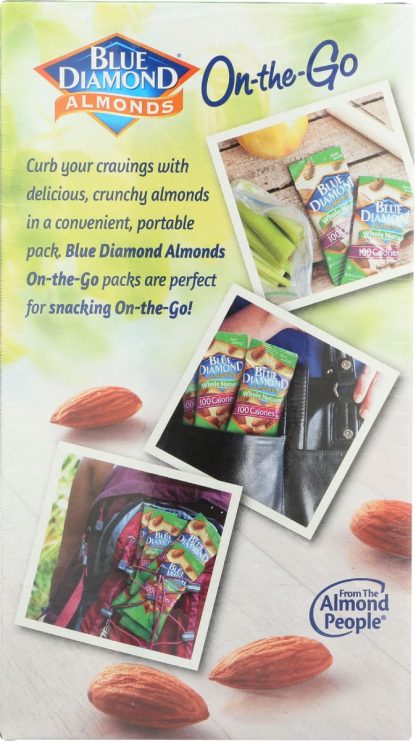 BLUE DIAMOND: Whole Natural On The Go Almonds 7Pk, 4.38 oz