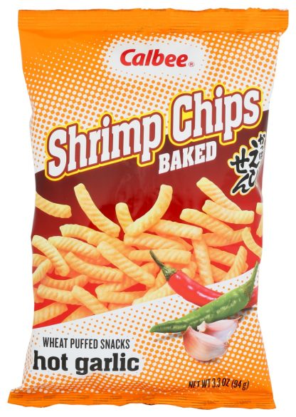CALBEE: Chip Shrimp Hot Garlic, 3.3 OZ