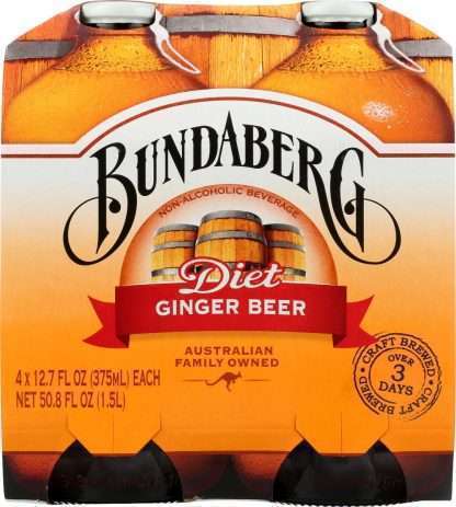 BUNDABERG: Soda Gngr Beer Diet 4Pk, 1500 ml