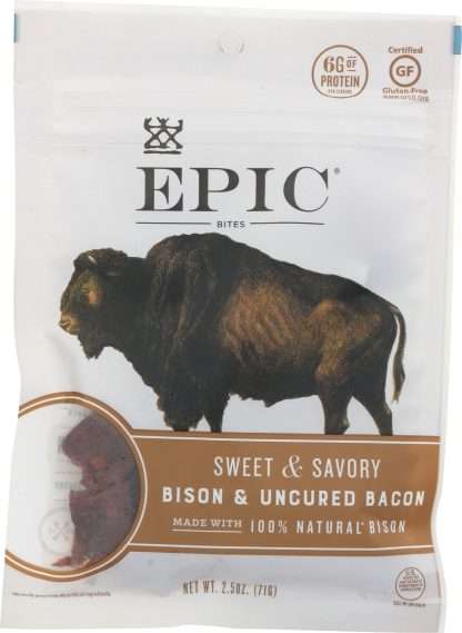 EPIC: Sweet And Savory Bison And Uncured Bacon Chia Bites, 2.5 oz