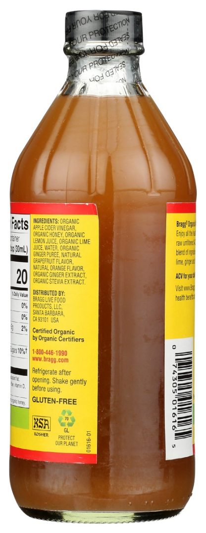 BRAGG: Organic Citrus Ginger Apple Cider Vinegar, 16 oz