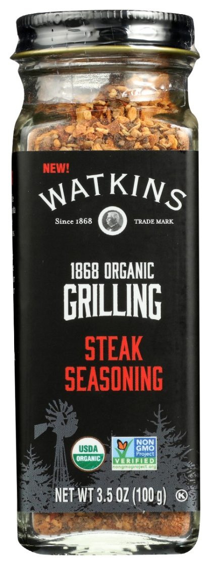 WATKINS: 1868 Organic Grilling Seasoning Steak, 3.5 oz