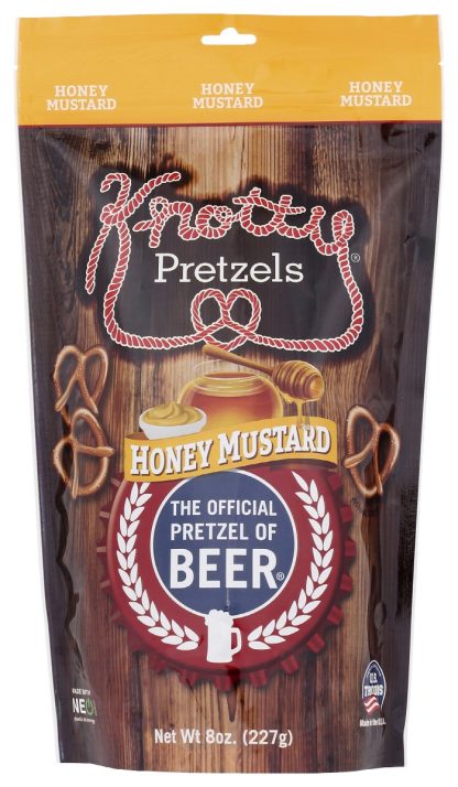 KNOTTY PRETZELS: Honey Mustard Pretzels, 8 oz