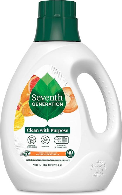 SEVENTH GENERATION: Liquid Laundry Fresh Citrus, 90 FL OZ