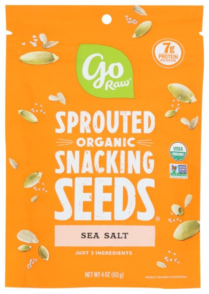 GO RAW: Seeds Snack Sea Salt, 4 OZ
