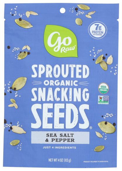 GO RAW: Seeds Snack Sea Salt Pepper, 4 OZ