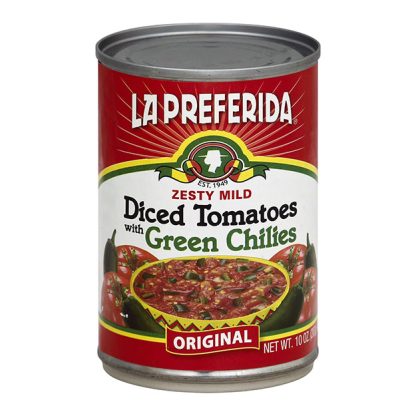 LA PREFERIDA: Diced Tomatoes With Green Chiles, 10 oz