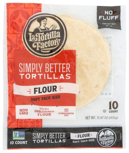 LA TORTILLA FACTORY: Soft Taco Flour Tortillas, 15.87 oz