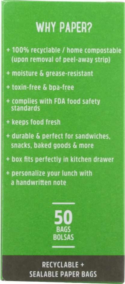 LUNCHSKINS: Paper Sandwich Bag Apple, 50 ct
