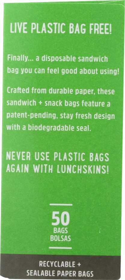 LUNCHSKINS: Paper Sandwich Bag Apple, 50 ct