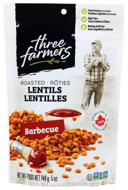 THREE FARMERS FOODS INC: Snack Lentil Barbeque, 140 gm