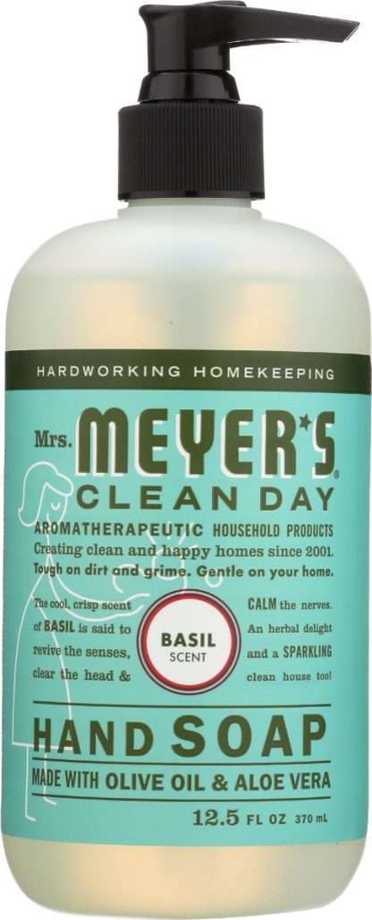 MRS MEYERS CLEAN DAY: Soap Hand Liq Basil, 12.5 oz