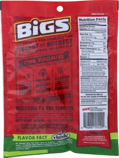 BIGS: Seed Snflwr Dill Pckl Vlssc, 5.35 oz