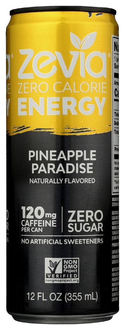ZEVIA: Drink Energy Pineapple, 12 FL OZ
