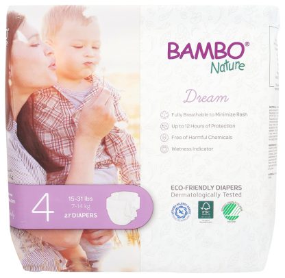 BAMBO NATURE: Diapers Baby Size 4, 27 pk