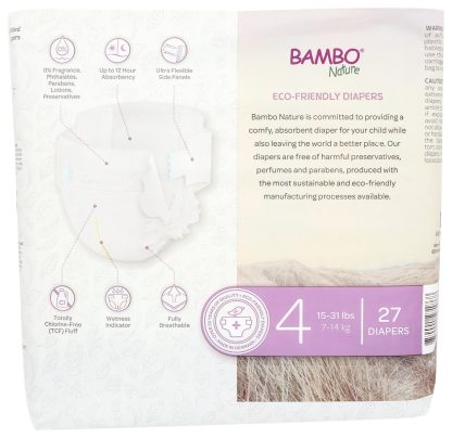 BAMBO NATURE: Diapers Baby Size 4, 27 pk