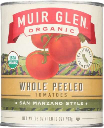 MUIR GLEN: Organic Whole Peeled Tomatoes San Marzano Style, 28 oz