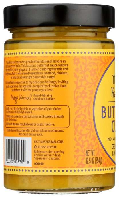 MAYA KAIMAL: Butternut Curry Indian Simmer Sauce, 12.5 oz