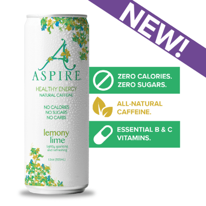 ASPIRE: Drink Energy Lemony Lime, 12 FL OZ