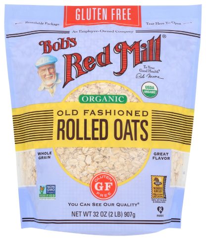 BOBS RED MILL: Gluten Free Organic Old Fashioned Rolled Oats, 32 oz