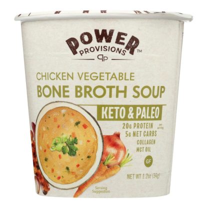 POWER PROVISIONS: Chicken Vegetable Bone Broth Soup, 1.2 oz