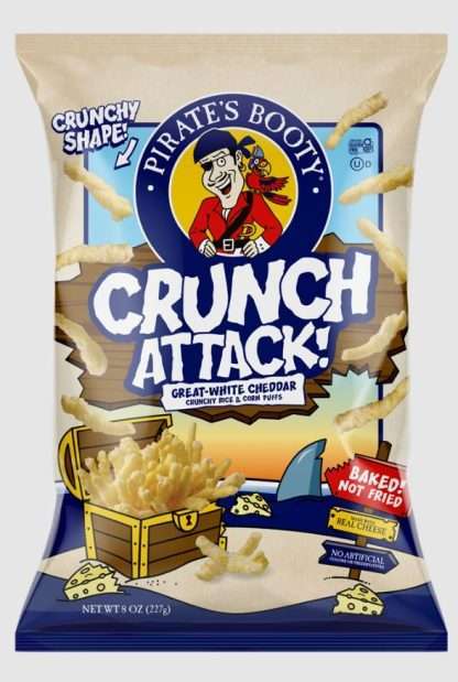 PIRATE BRANDS: Crunch Attack Great White Cheddar, 8 oz