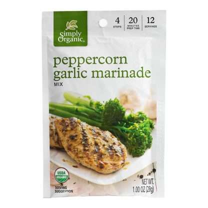 SIMPLY ORGANIC: Peppercorn Garlic Marinade Mix, 1 oz
