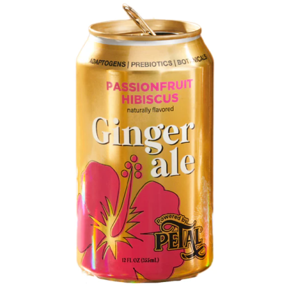 PETAL: Passionfruit Hibiscus Ginger Ale Soda, 12 FL OZ