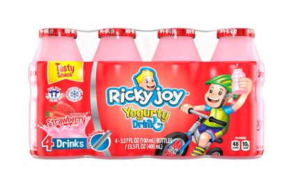 RICKY JOY: Yogurty Drink Strawberry, 13.5 oz