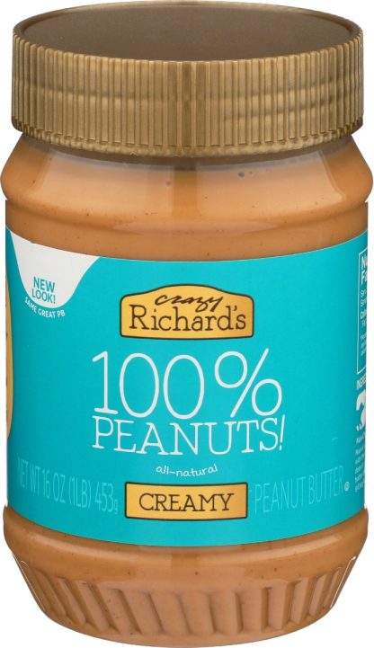 CRAZY RICHARD: Creamy Peanut Butter, 16 oz