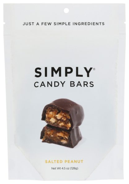 SIMPLYGUM: Salted Peanut Candy Bars, 4.5 oz