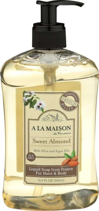 A LA MAISON: Sweet Almond Liquid Soap, 16.9 oz