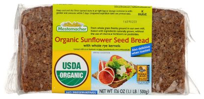 MESTEMACHER: Organic Sunflower Seed Bread, 17.6 oz