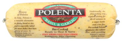 SAN GENNARO: Polenta Garlic Basil, 24 oz