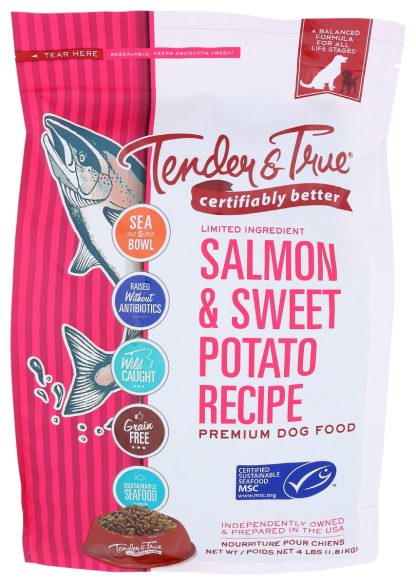 TENDER AND TRUE: Salmon and Sweet Potato Dry Dog Food, 4 lb