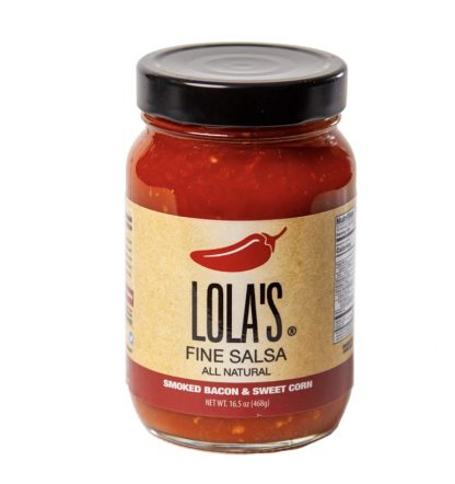 LOLAS FINE HOT SAUCE: Salsa Smk Bacon N Swt Cor, 16 FL OZ