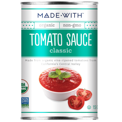 MADE WITH: Organic Classic Tomato Sauce, 15 oz