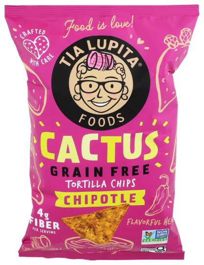 TIA LUPITA FOODS: Cactus Tortilla Chips Chipotle, 5 oz