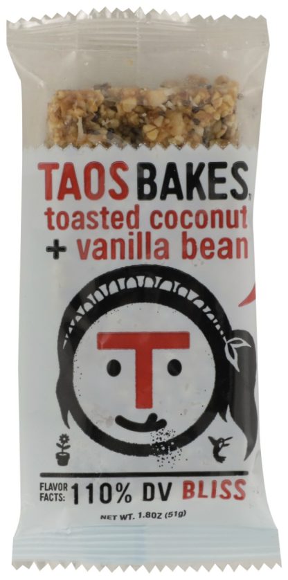 TAOS BAKES: Toasted Coconut Vanilla Bean Bar, 1.8 oz