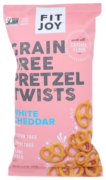 FITJOY: Vegan White Cheddar Pretzel Twists, 4.5 oz