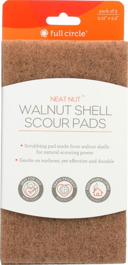 FULL CIRCLE HOME: Neat Nut Walnut Scour Pads, 1 ea