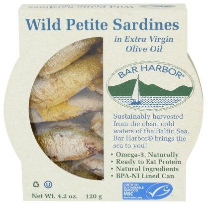 BAR HARBOR: Wild Petite Sardines In Extra Virgin Olive Oil, 4.2 oz