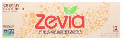ZEVIA: Zero Calorie Creamy Rootbeer Soda, 144 FL OZ