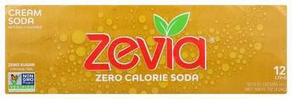 ZEVIA: Zero Calorie Cream Soda, 144 FL OZ