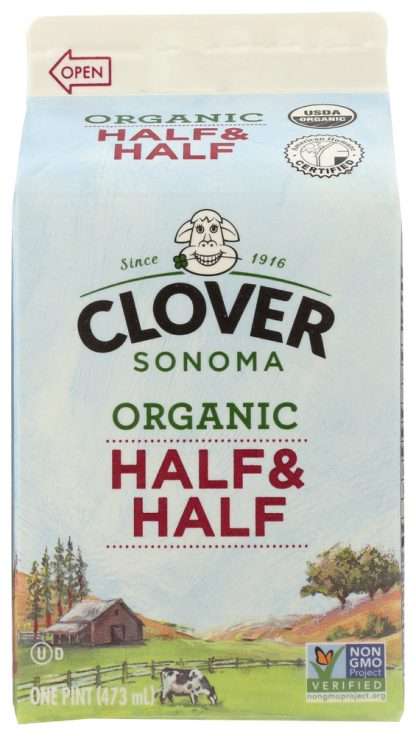 CLOVER SONOMA: Organic Half & Half, 16 oz