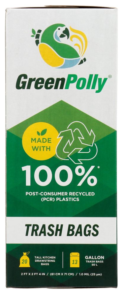 GREENPOLLY: Trash Bags 13 Gallon, 20 bg
