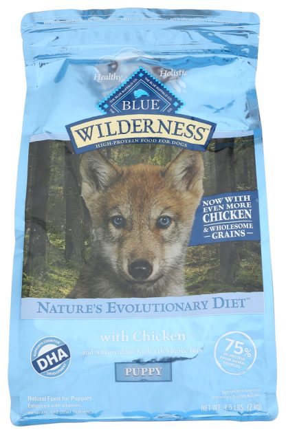 BLUE BUFFALO: Dog Food Pppy Chc Wldrns, 4.5 LB