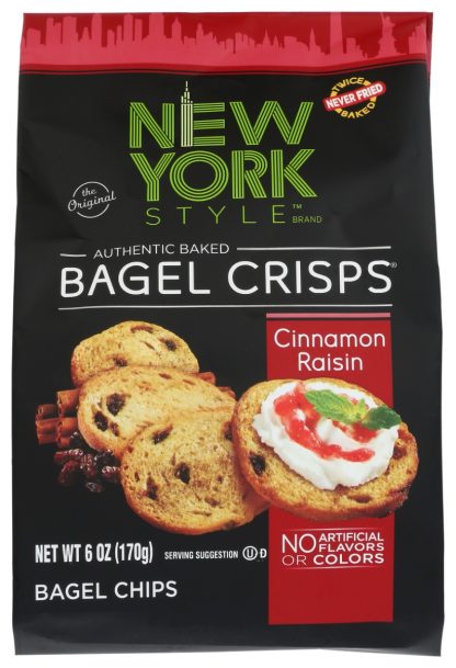 NEW YORK STYLE: Bagel Crisp Cnmn Rsn, 6 OZ