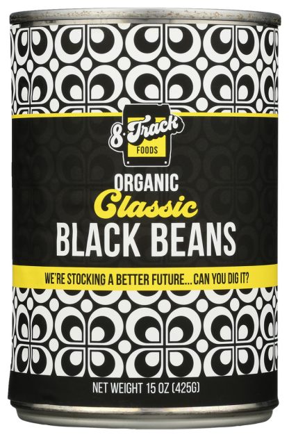 8 TRACK FOODS: Organic Black Beans Class, 15 OZ